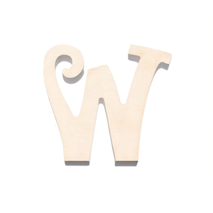 Letra Decorativa Ilan W de 14.5 cm, Letrero de Madera para Pared - Product Image 1