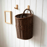 Panier suspendu et panier de rangement en osier tressé à la main - Décoration écologique et durable pour la maison et le jardin de style ferme