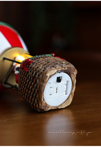 Village Résine Noël Père Noël Montgolfière Table Noël Père Noël <span class=keywords><strong>Cheminée</strong></span> Veilleuse Cadeau Décoration Ornements - Product Image 6