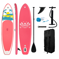 Planche de paddle gonflable écologique certifiée CE rouge, super large 335 cm MAX, idéale pour les débutants, livraison gratuite UE