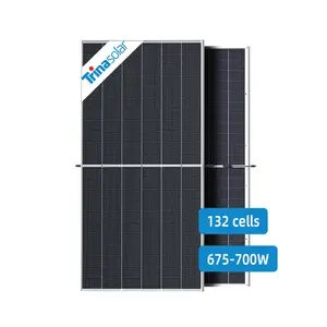 Solar Power System Trina Vertex Bifacial Solar Panel 450W 500W 550 W 600W 670W Perc Half Cut PV Module Price With TUV CE