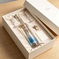 Lege 500ml hartvormige frosted premium glazen fles voor wodka, whisky, brandewijn, gin, tequila, rum, sterke drank, likeur, met kurk