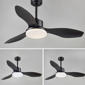 2024 mới niêm yết nhà thiết kế 100% động cơ đồng chất lượng cao 220V làm mát hiện đại trang trí màu đen 48 inch quạt trần với ánh sáng - Product Image 5