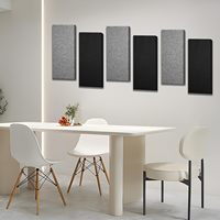 Panneaux acoustiques en tissu doux de couleur foncée, recouverts de feutre, pour plafond et murs, absorbant le son, pour salles de cinéma, salles de réunion et salles de bal