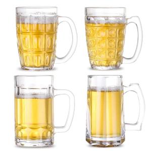 Juego de Jarras de Cerveza de Vidrio con Asa, Jarras de Cerveza Grandes de 16 oz para Congelador, Vasos para Beber, Vasos de 500 ml, Jarras de <span class=keywords><strong>Pub</strong></span> - Product Image 4