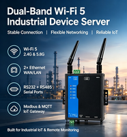 Servidor Router Industrial WiFi5 de Doble Banda, Puerto SMA Hembra, 5.8G+2.4G, RS232 RS485 a Ethernet, Puente AP STA, Gateway Modbus MQTT