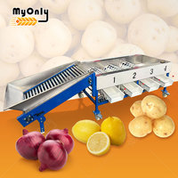 Mijn RVS groente-fruit-noot sorteer- en sorteermachine voor perziken, pruimen en ander fruit op maat
