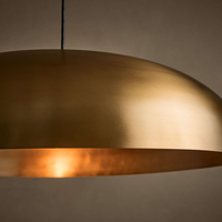 Luminaire suspendu en laiton réglable de style vintage moderne AB avec abat-jour en forme de dôme pour îlot de cuisine, salle à manger, utilisation en intérieur