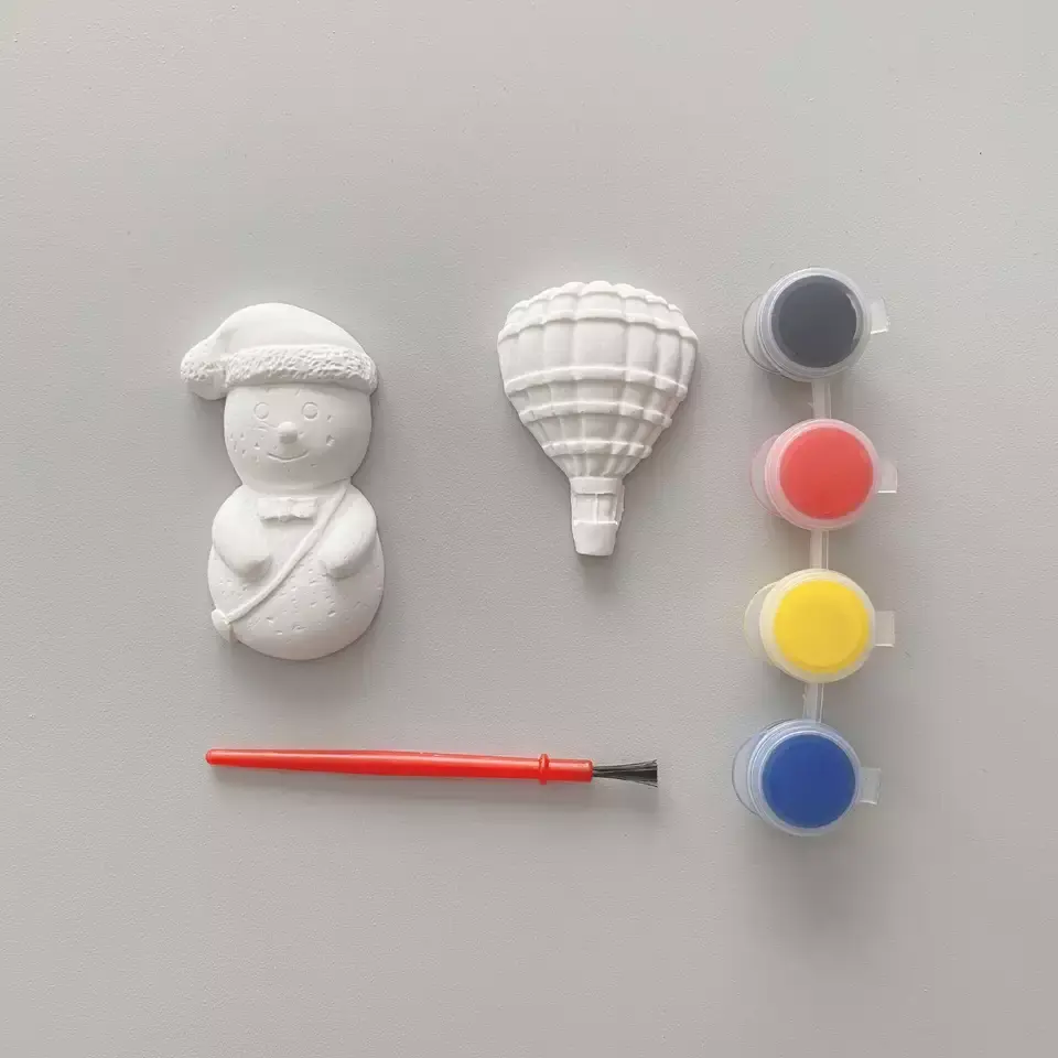 ESHINE Mini çocuk Diy alçı akrilik boya kombinasyon seti çizim oyuncaklar çocuklar için boyama