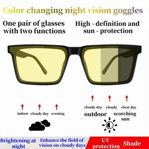 2305-2 All-Season Dual-Purpose masculino e feminino <span class=keywords><strong>Night</strong></span> Vision Goggles Óculos anti-ultravioleta com mudança de cor para uso diurno noturno - Product Image 2