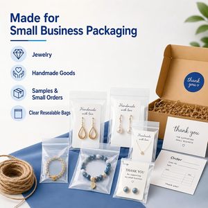 Bolsas de plástico con cierre hermético, paquete de 200, 4 tamaños, 2 milésimas de pulgada de grosor, resellables, para joyería, juguetes, viajes - Product Image 4