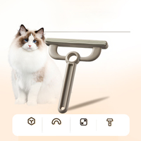 PGS PH001 Brosse réutilisable en plastique durable pour enlever les poils d'animaux pour chiens, chats, petits animaux - Outil de toilettage multifonctionnel pour animaux