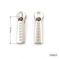 Fabricación de Tiradores de Cremallera Metálicos de Alta Calidad, Etiqueta con Logotipo Personalizado Grabado, con 5 Unidades #   3 #   Accesorios de Ferretería para Bolsos Tipo Slider