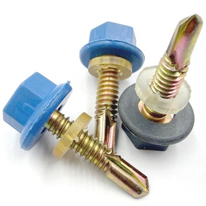 Tornillos Autoperforantes de Cabeza Hexagonal con Tapa de Plástico Galvanizados con Arandela de PVC Precio de Fabricante - Product Image 3