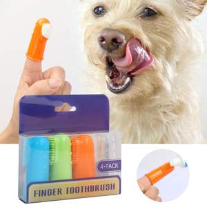 Kit de cepillo de dientes <span class=keywords><strong>para</strong></span> mascotas de 4 colores a <span class=keywords><strong>precio</strong></span> de fábrica | Diseño de dedo suave | <span class=keywords><strong>Limpieza</strong></span> dental <span class=keywords><strong>para</strong></span> <span class=keywords><strong>perros</strong></span> y gatos - Product Image 1