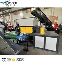 Déchiqueteuse industrielle grande capacité pour sacs PP, rouleaux de film PE, blocs de bouteilles PET, et HDPE
