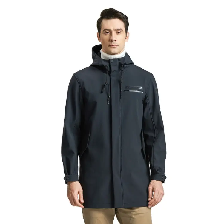 PELLIOT Customized design waterproof wind breaker sports men long hiking soft shell jacket