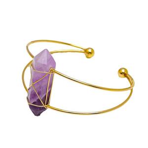 Pulsera hexagonal de cristal natural de doble punta para comercio transfronterizo, pulsera ajustable de amatista y ojo de tigre al por mayor - Product Image 5