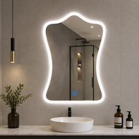 Panneaux muraux de miroir de gym rectangulaires modernes sans cadre - Cadre en aluminium argenté pour la maison, l'hôtel, la cuisine et le salon