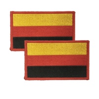 Parche de Tela Tejida Rectangular Multicolor Personalizado con Borde de PVC Duradero, Ecológico, Bordado en Chenilla, Termoadhesivo o para Coser en Bolsos y Gorras