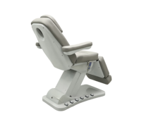 Fauteuil de traitement électrique inclinable blanc avec repose-jambes réglable et commande au pied – Vente en gros