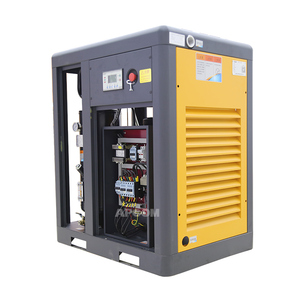 Compresseur d'air à vis APCOM 11KW 15HP jaune, silencieux, à aimant permanent, pour petite usine ou atelier - Product Image 3