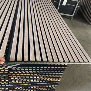 AKU PANELS Modern Acoustic Veneer Finish Wooden Slats Board for Bedroom Hotel <strong>Hall</strong> &amp; Studio 3D Design for Home Decor - Product Image 3