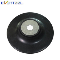 EVERTOOL Support en caoutchouc pour meuleuse d'angle 125 mm, support de disque abrasif flexible pour utilisation sur surfaces et bords courbes
