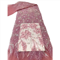 Tissu en dentelle guipure de luxe NI.AI brodé à la main avec des accents de perles pour mariage africain Asoebi nigérian