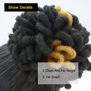 DreadLock Bun Afro วิกผมหางม้าแบบผูกเชือก,คลิปหนีบผมหางม้าเทียม - Product Image 4
