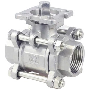 Van Bi Có Ren BSP <span class=keywords><strong>NPT</strong></span> BSPT Nền Tảng Cao 316 1000WOG Van 3 Mảnh Bằng Thép Không Gỉ 304 Điều Khiển Nhiệt Độ Bình Thường RIH - Product Image 1