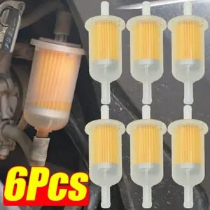 1-6Pcs 6MM-8MM Car Gasoline Oil Filter Pipes Universal Inline Gas Fuel Filter For Small Engine Lawn Mower Motorcycle Accessories