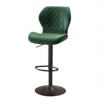 Chaise de bar pivotante haute de cuisine avec base ronde de 38,5 cm, réglable en hauteur, en cuir blanc, tabourets de luxe pour comptoir de bar