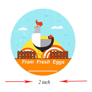 Etiquetas Adhesivas para Huevos Frescos de Granja, Etiquetas para Huevos de Gallina, Etiquetas para Cartones, Empaque para Mercado de Agricultores, Etiquetas para Productos Frescos de Granja - Product Image 2