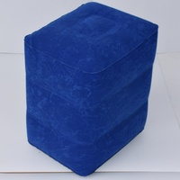 Almohada de Viaje Inflable Plegable Ajustable, Anti-Pilling, Portátil, para Debajo del Escritorio, Reposapiés