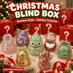 Cute Christmas Squishy Surprise <b>Blind</b> Box Soft Glitter Squeeze Toy Sensory Stress Relief Fidget Toy Holiday Party Gift - Product Image 1