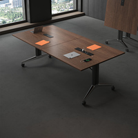 Table de formation pliable en bois massif pour bureaux et salles de conférence - Usage commercial - Garantie 10 ans