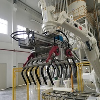 Machine automatique d'emballage de sacs à valve système de palettiseur robot machine à organiser les palettes