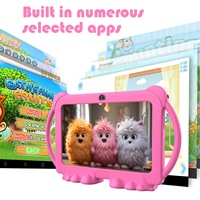 Tablet Anak 2026 7 Inci 4GB 32GB dengan Layar Kapasitif Desain Hewan Edukasi Pembelajaran Android12 Tab Tablet Anak