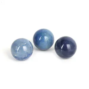 Gems Factory Hot Sell high quality fluorite crystal mini ball blue aventurine quartz sphere decorative gemstone for sale