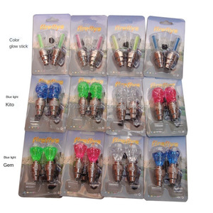 Luces LED intermitentes de colores superbrillantes para montar en bicicleta al aire libre, lámpara de radios de rueda <span class=keywords><strong>impermeable</strong></span>, válvula de forma de 2 piezas alimentada por batería - Product Image 6