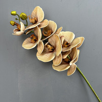 BF-OD09 Bloom Floral Haute Qualité 7 Têtes Luxe Faux Latex Papillons d'Orchidée Fleurs Artificielles Toucher Réel Phalaenopsis Orchidée