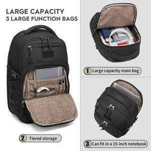 Fabricant de sacs à dos personnalisés, sac à dos pour ordinateur portable imperméable avec logo, sac de voyage d'affaires, grande capacité, sac à dos d'école pour l'extérieur, OEM - Product Image 4