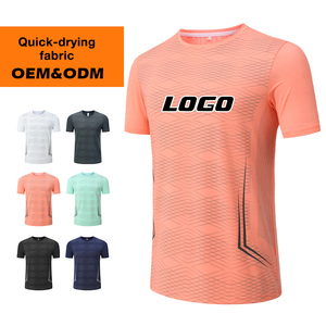 เสื้อยืดโพลีเอสเตอร์แบบเรียบ ขายส่ง ระบายอากาศ แห้งเร็ว คอกลม สำหรับผู้ชาย เสื้อกีฬา ทรงเข้ารูป เสื้อยิมสั่งทำได้ - Product Image 3