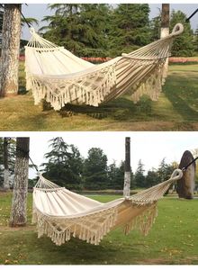 Hamac d'intérieur avec pompon perlé, chaise suspendue pour chambre à coucher - Product Image 3