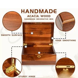 Scatole regalo Keepsake dipinte ecologiche in legno massello lucido di lusso - Product Image 4