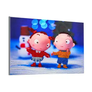 Special Shaped Diamond Painting Child DIY Partial Drill Crystal Diamond Art Painting Two Kids Decorative Painting