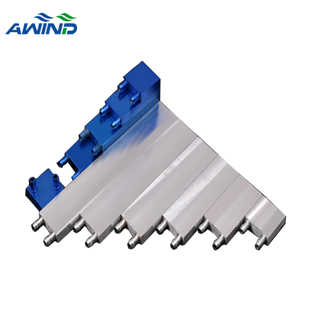 OEM Custom Brazing Aluminum Copper Water Cooling Heat Sink Aio 40x40 Cpu Blue Liquid Cooler Block Aluminium 3060 Waterblock 50mm