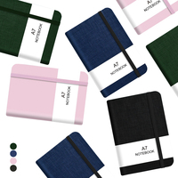 Carnet de notes portable multifonctionnel personnalisé AI-MICH, petit format de poche A6 A7, couverture rigide en cuir PU, couverture en papier flexible, pour adresses