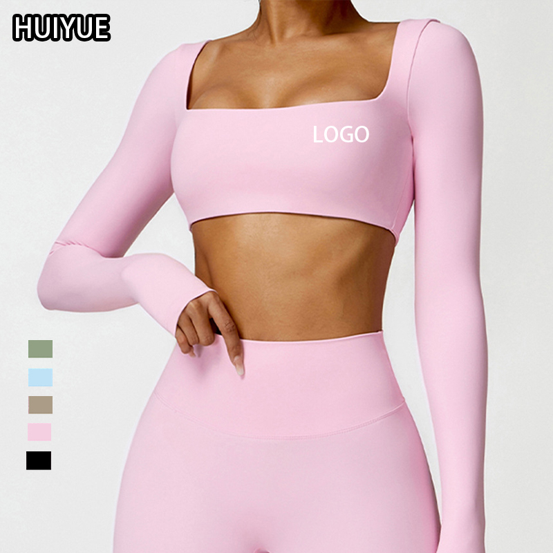 Sports Bra High Waist Leggings Long Sleeve Workout Wear Gym Sportswear Women Fitness Clothes Yoga